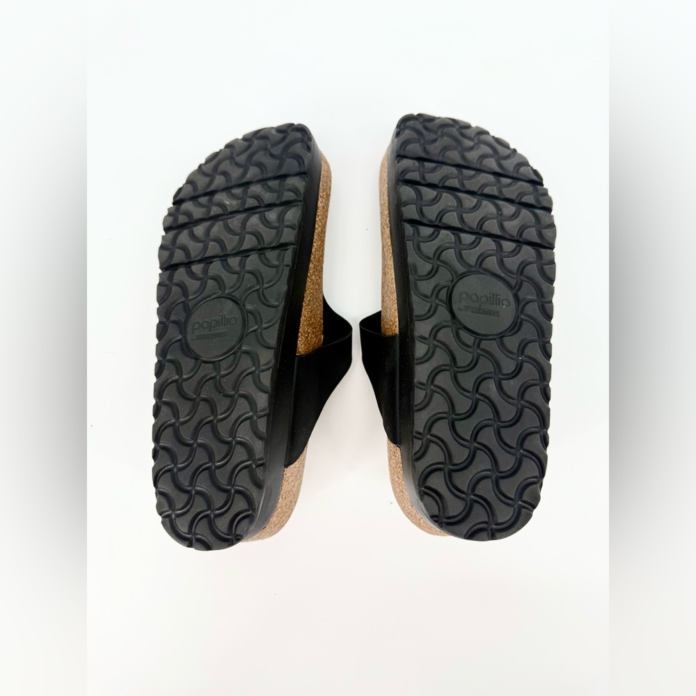 Birkenstock Papillio Black and Tan Women's Sandals - Picture 3 of 9